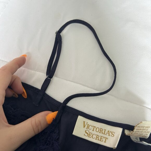 VTG 90s Victorias Secret Gold Label Womens Medium Nightie Boudoir Snap Bottom - Picture 7 of 9